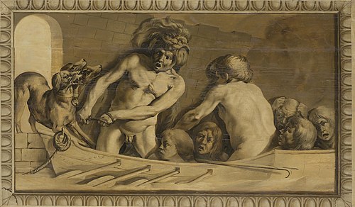 Hercules Gets Cerberus from the Underworld (Charon, the Ferryman of the Styx), 1650, Jacob van Campen