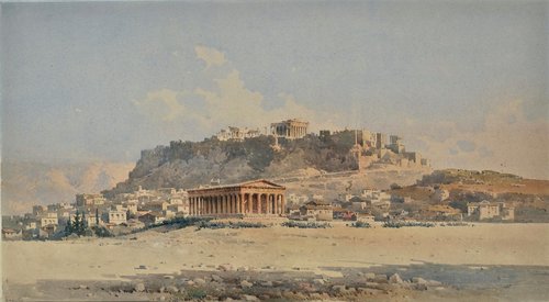 Thiseío et l'Acropole, 1895, Angelos Giallinas