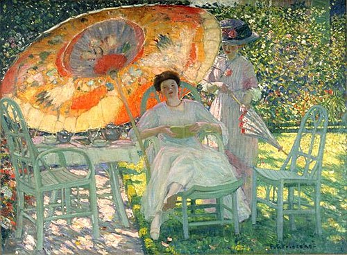 The Garden Parasol, 1910, Frederick Carl Frieseke