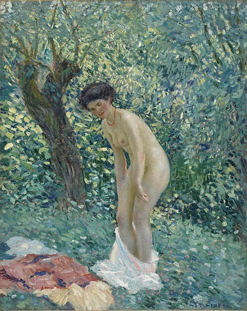 Femme nue dans un sous-bois, 1914, Frederick Carl Frieseke