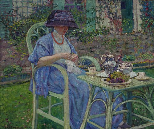 Breakfast in the Garden, 1911, Frederick Carl Frieseke