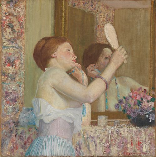 Woman with a Mirror (Femme qui se mire), 1911, Frederick Carl Frieseke