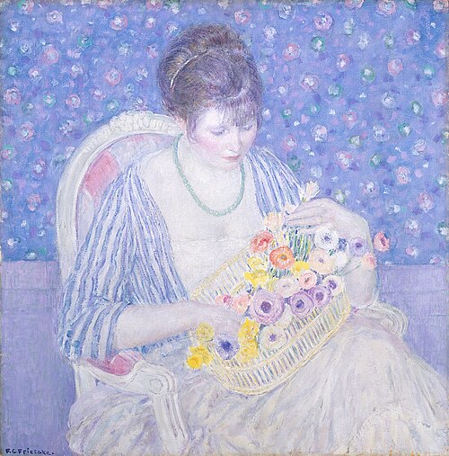 The Basket of Flowers, 1913, Frederick Carl Frieseke