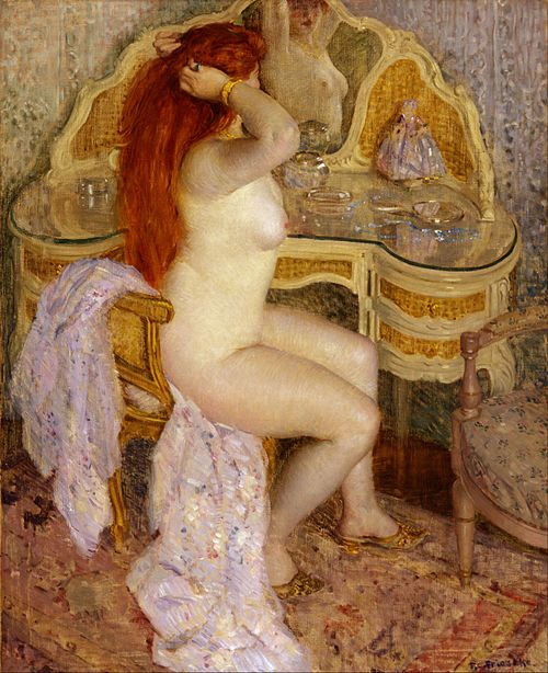 Nude Seated at Her Dressing Table, 1909, Frederick Carl Frieseke