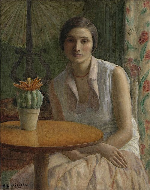 Portrait of a Woman (with Cactus), 1930, Frederick Carl Frieseke