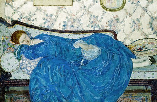 The Blue Gown, 1917, Frederick Carl Frieseke