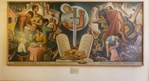 Justice Tempered with Mercy, 1936, Emil Bisttram