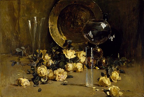 Still Life with Yellow Roses, , Emil Carlsen