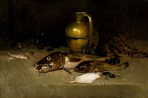 Still Life with Fish, 1897, Emil Carlsen