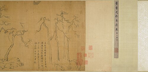 Studies of Traditional Trees and Rocks, 1610, Dong Qichang