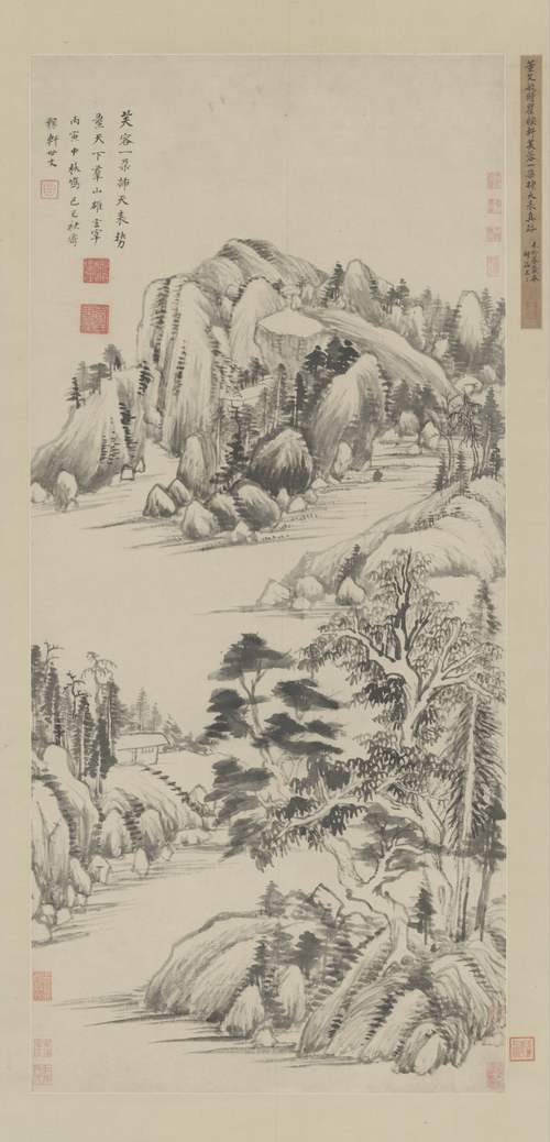 董其昌赠稼轩山水图轴, , Dong Qichang