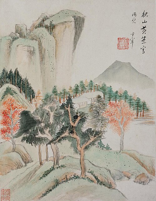 明  董其昌  小景八幅册, 1625, Dong Qichang