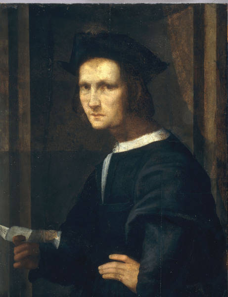 A young man with letter, , Franciabigio