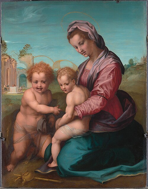 Maria mit Kind und Johannesknaben, 1518, Franciabigio