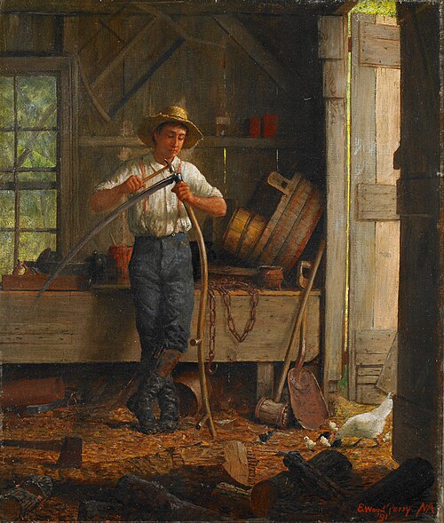 Inside a Barn, 1891, Enoch Wood Perry, Jr.