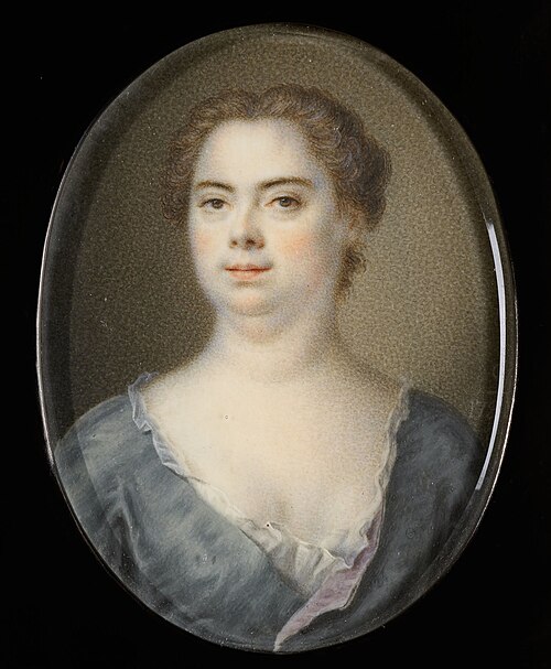 Portret van zijn vrouw Esther Winter, 1738, Balthasar Denner