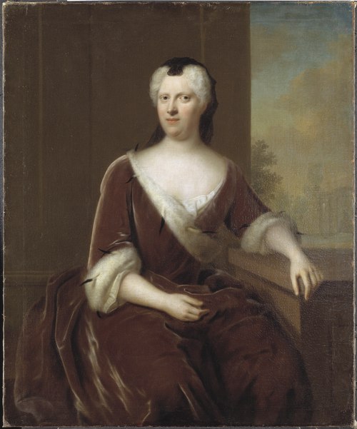 Albertina Fredrika (1682-1755), prinsessa av Baden-Durlach, hertiginna av Holstein-Gottorp, g.m. Kri, 1750, Balthasar Denner