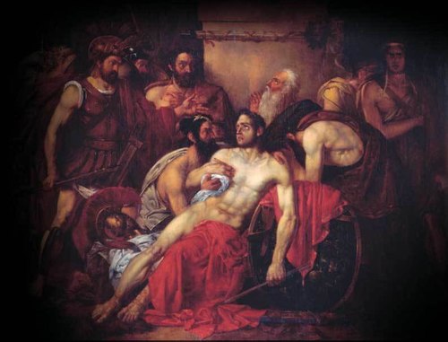 La mort d'Epaminondas, 1850, Louis Gallait