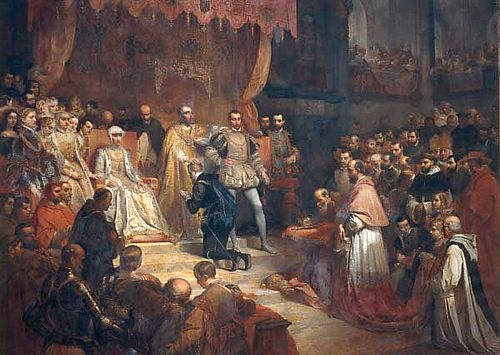 L'Abdication de Charles Quint en faveur de son fils Philippe II à Bruxelles le 25 octobre 1555, 1841, Louis Gallait