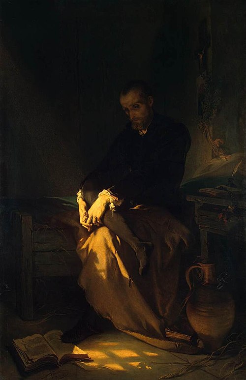 Tasso en prison, 1853, Louis Gallait