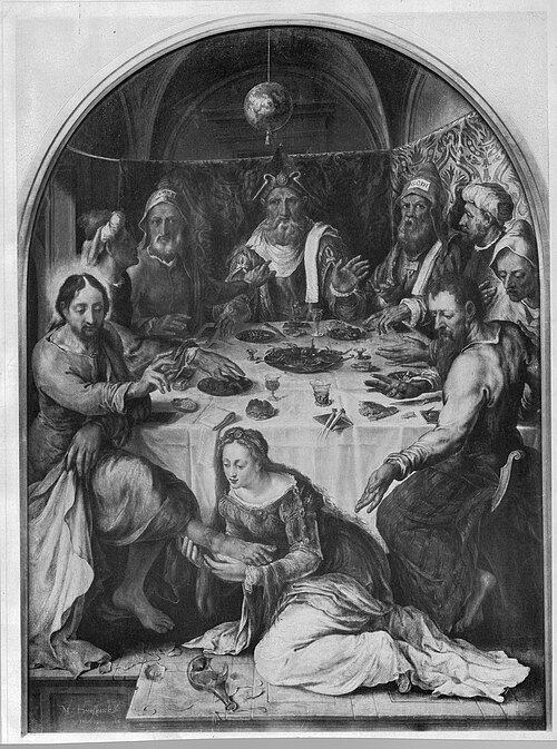 Christ in the house of Simon, 1561, Maarten van Heemskerck