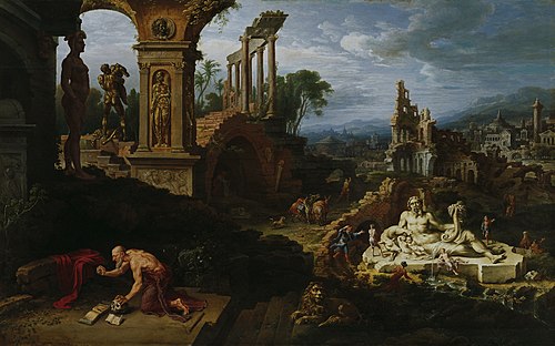 Landscape with St Jerome, 1547, Maarten van Heemskerck