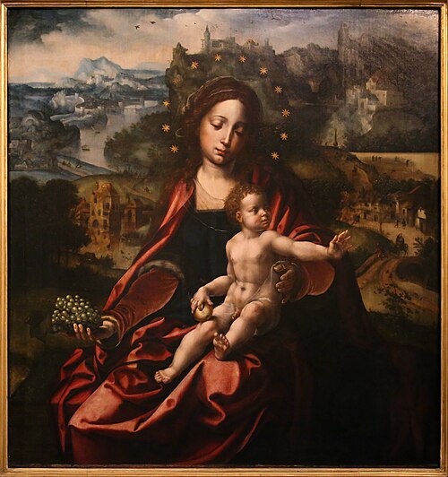 Lucca triptych: Madonna and Child, , Maarten van Heemskerck