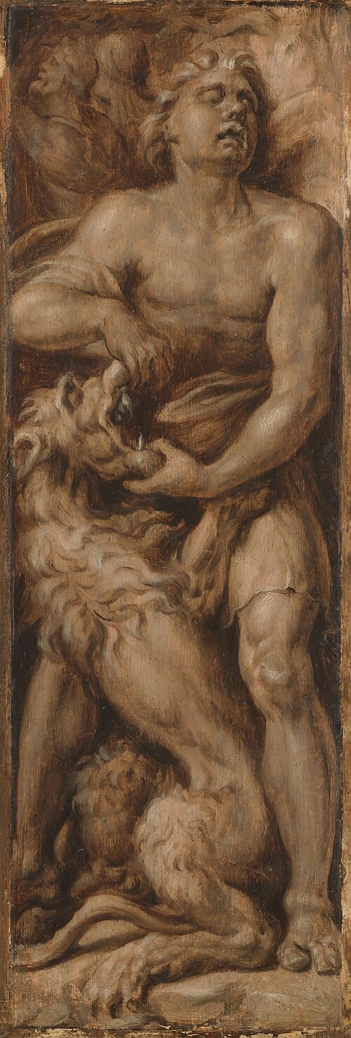 Samson rending the lion, 1550, Maarten van Heemskerck