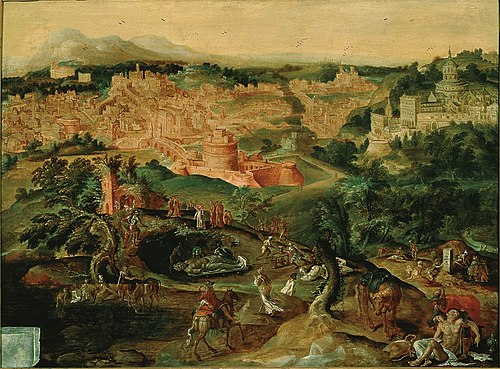 Landscape with the Good Samaritan, 1550, Maarten van Heemskerck