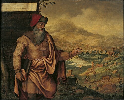 Prophet Jesaiah predicting the return of the Jews, 1560, Maarten van Heemskerck