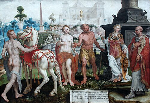 Momos Reproaches the Works of the Gods, 1561, Maarten van Heemskerck