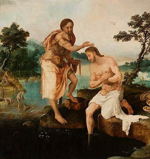 Le Baptème du Christ, 1530, Maarten van Heemskerck