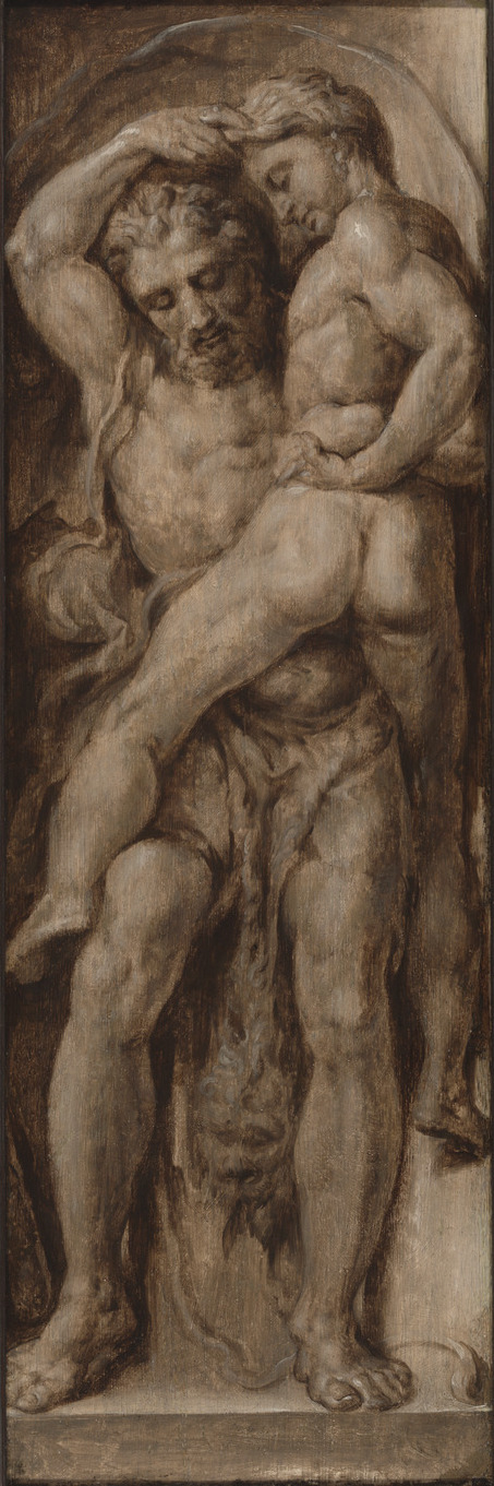 Hercules Lifting Antaeus, 1554, Maarten van Heemskerck