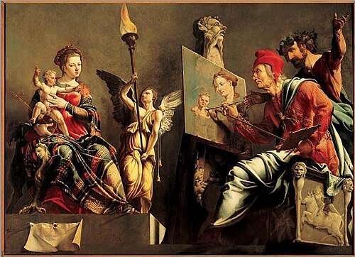 St. Luke painting the Virgin, 1532, Maarten van Heemskerck