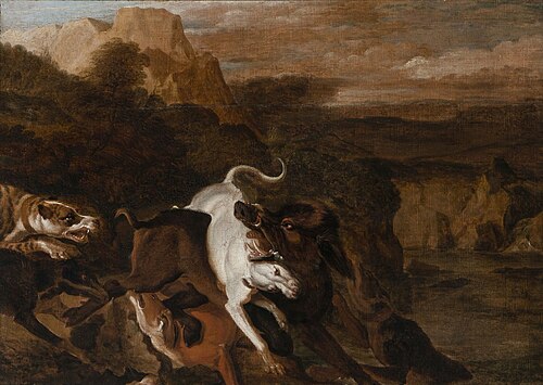 Dogs Attacking a Boar, , Abraham Hondius