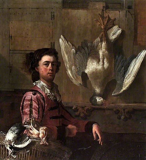 Portrait of a Man with Dead Birds, 1685, Abraham Hondius