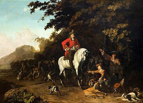 Huntsmen with Dogs, , Abraham Hondius