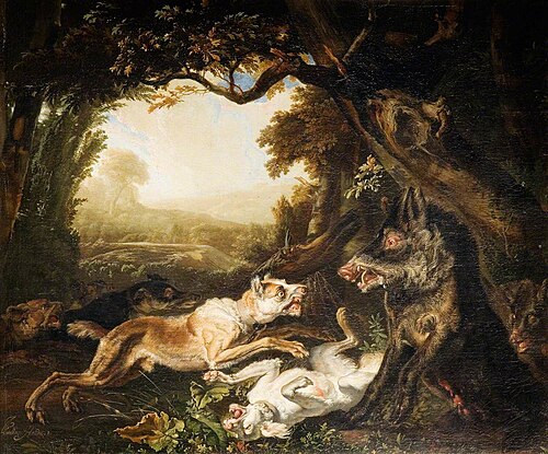 A Boar Hunt, , Abraham Hondius