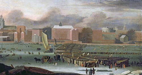 A Frost Fair on the Thames at Temple Stairs, , Abraham Hondius
