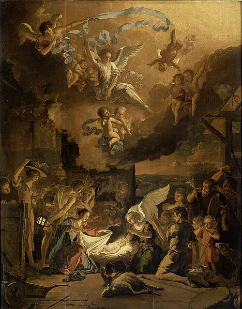 L'Adoration des bergers, 1663, Abraham Hondius