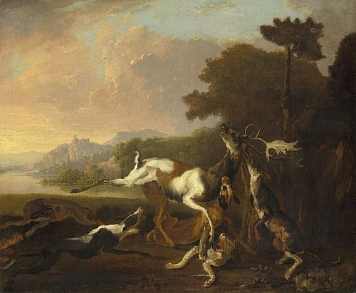 La chasse au chevreuil, 1650, Abraham Hondius