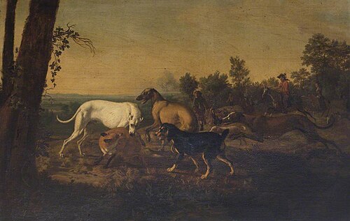 Scène de chasse, 1666, Abraham Hondius