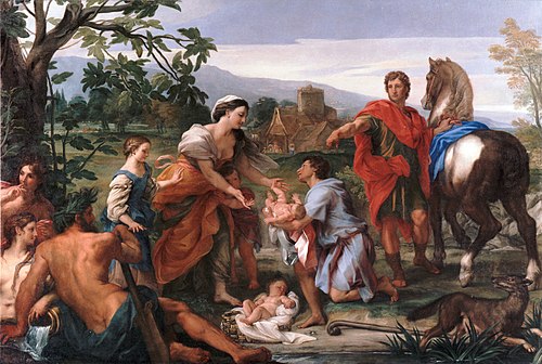 La découverte de Romulus et Rémus, 1686, Carlo Maratta