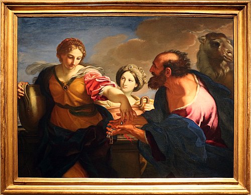 Rebecca and Eleazar at the well, 1653, Carlo Maratta