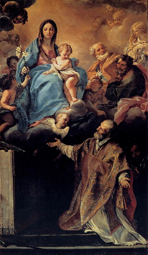 The Virgin Appearing to St Philip Neri, 1675, Carlo Maratta