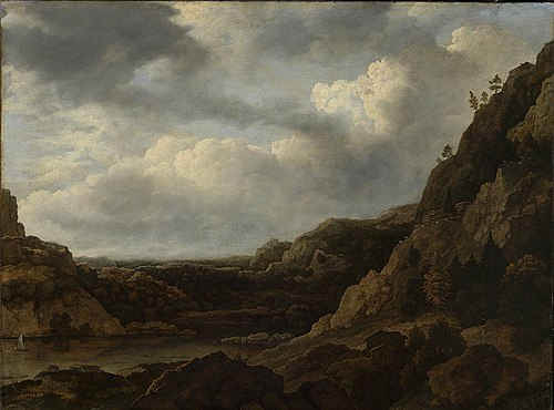 Landscape of Norwegian fjords, 1648, Allaert van Everdingen