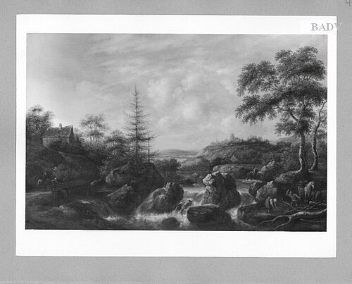 river in rocky-landscape, 1646, Allaert van Everdingen