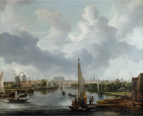 View of Alkmaar as seen from the Zeglis, 1666, Allaert van Everdingen
