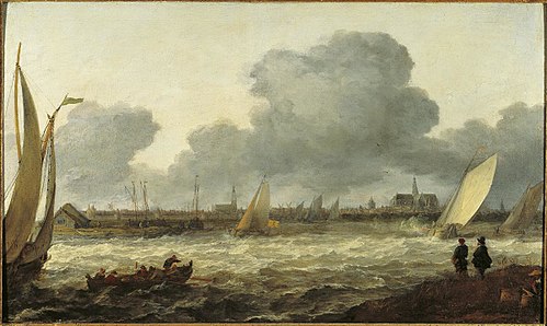 View of Haarlem from the Noorder Buiten Spaarne, 1650, Allaert van Everdingen