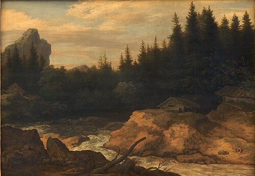 The River in the Pine Forest, 1655, Allaert van Everdingen